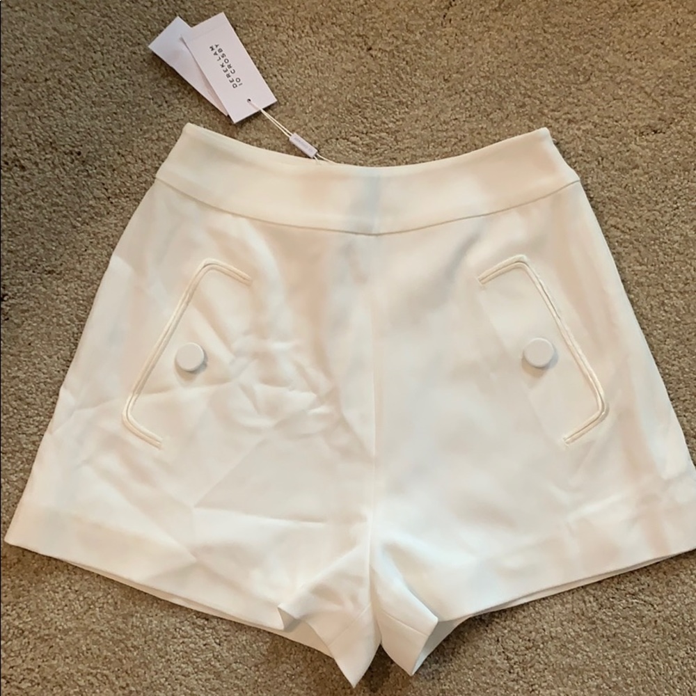 DEREK LAM 10 CROSBY High Rise shorts in white